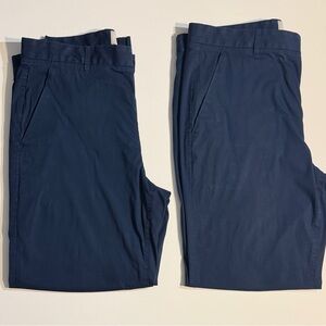 2 x Everlane Men's Lightweight Chino Navy Blue Pants in 35 x 30